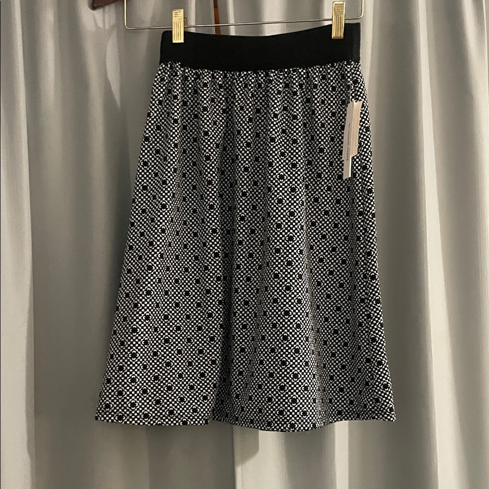 Joe B Monochrome Patterned A-Line Skirt